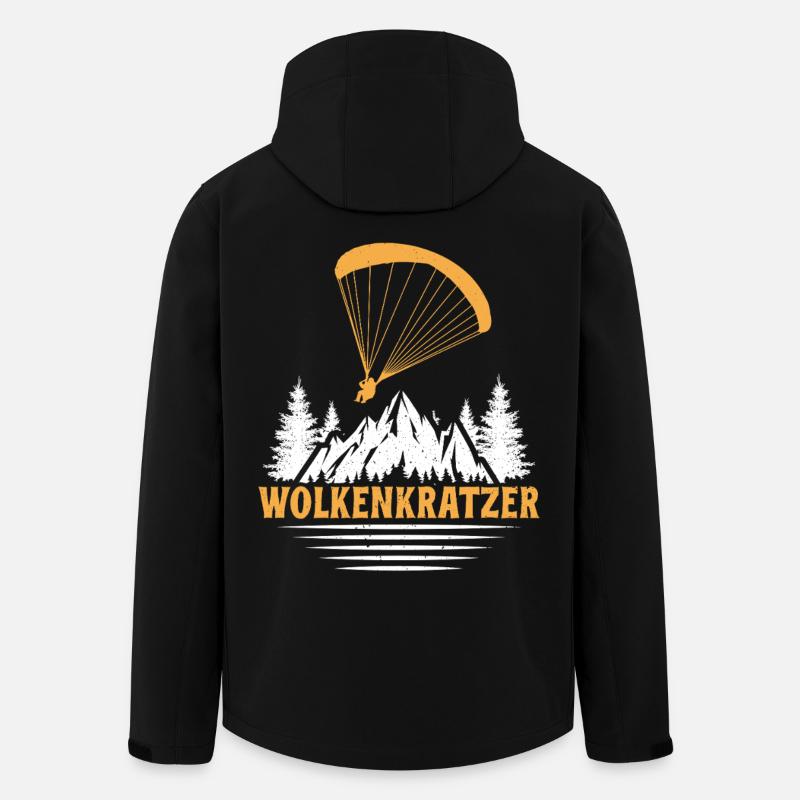Parapente GRATTE-CIEL DRÔLE - Veste softshell homme en polyester recyclé Stanley/Stella - noir
