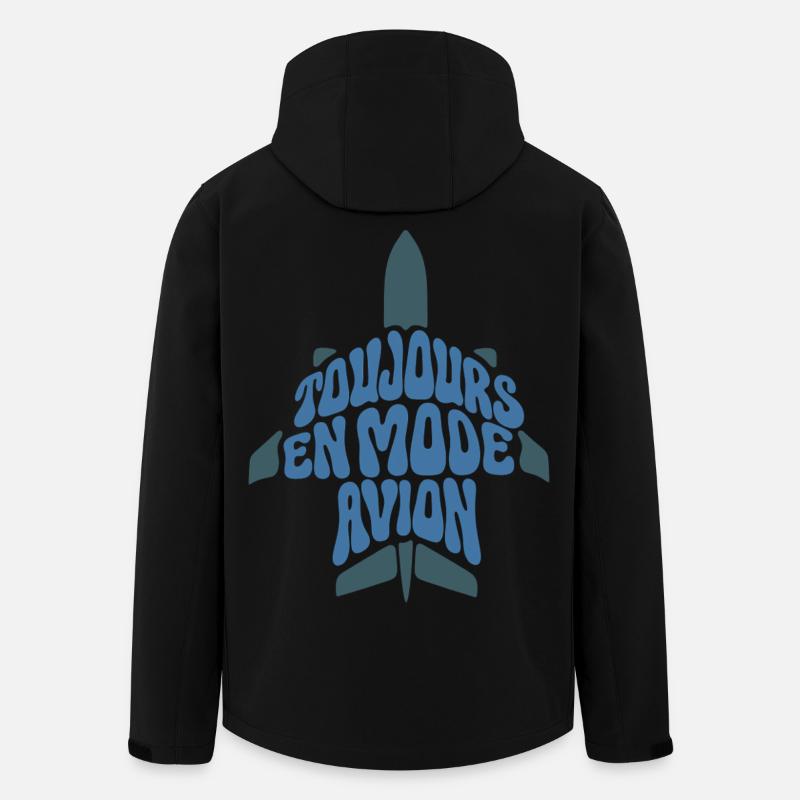 AIRPLANE MODE - let's talk - Men’s Recycled Softshell Jacket by Stanley/Stella - black