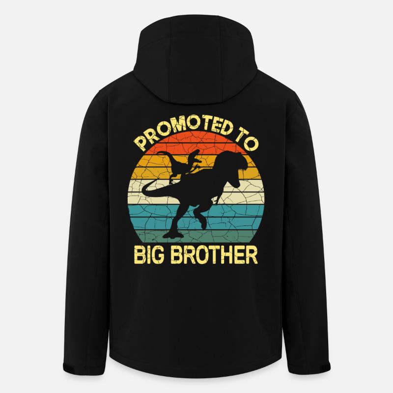 Promoted to big brother dinosaur - Men’s Recycled Softshell Jacket by Stanley/Stella - black