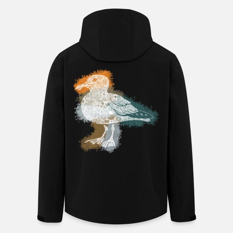 Zentangle-Möwe - Recycelte Männer Softshell-Jacke von Stanley/Stella - Schwarz