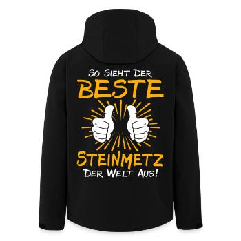 Idée de cadeau tailleur de pierre - Veste softshell homme en polyester recyclé Stanley/Stella - noir - Dos - AI Model Male 185 light (185cm)