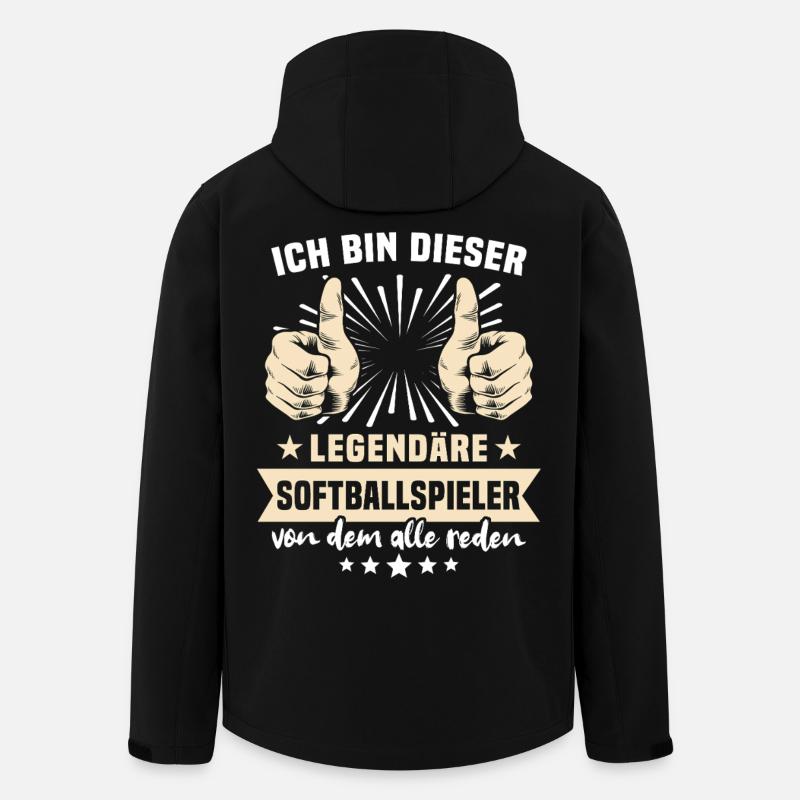Citations de joueuses de softball - Veste softshell homme en polyester recyclé Stanley/Stella - noir