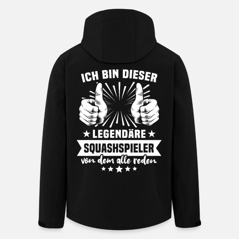 Squash player legend - Men’s Recycled Softshell Jacket by Stanley/Stella - black