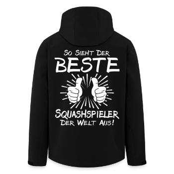 Meilleur joueur de squash - Veste softshell homme en polyester recyclé Stanley/Stella - noir - Dos - AI Model Male 185 light (185cm)