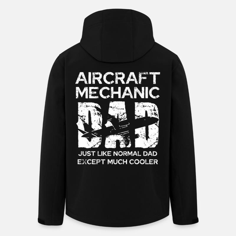 Flugzeugmechaniker Papa: Einzigartig - Recycelte Männer Softshell-Jacke von Stanley/Stella - Schwarz