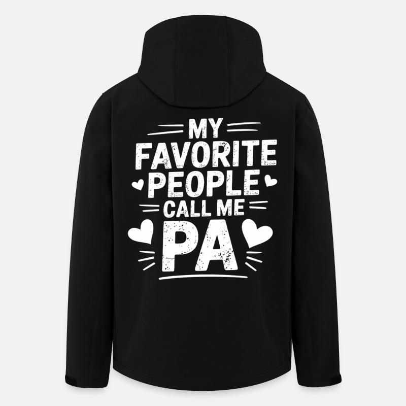 Ma personne préférée m’appelle papa - Veste softshell homme en polyester recyclé Stanley/Stella - noir