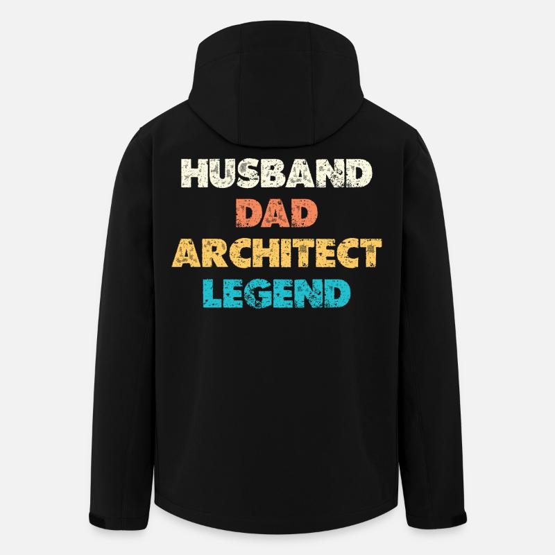 Husband Dad Architect Legend - Men’s Recycled Softshell Jacket by Stanley/Stella - black