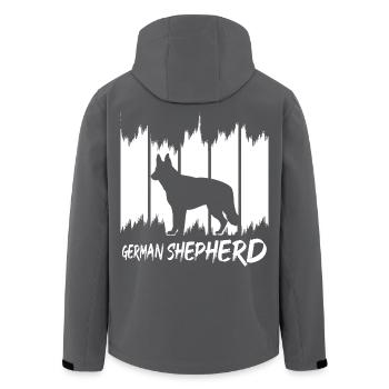 German Shepherd - Men’s Recycled Softshell Jacket by Stanley/Stella - anthracite - Back - AI Model Male 185 light (185cm)