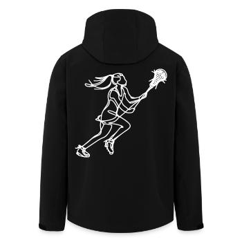 Women's Lacrosse - Men’s Recycled Softshell Jacket by Stanley/Stella - black - Back - AI Model Male 185 light (185cm)