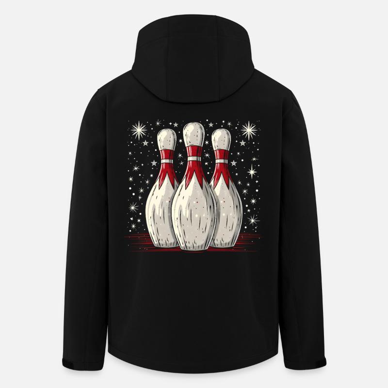 Cartoon Bowling Pins - Recycelte Männer Softshell-Jacke von Stanley/Stella - Schwarz