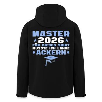 Examen de master réussi, Master 2026 - Veste softshell homme en polyester recyclé Stanley/Stella - noir - Dos - AI Model Male 185 light (185cm)