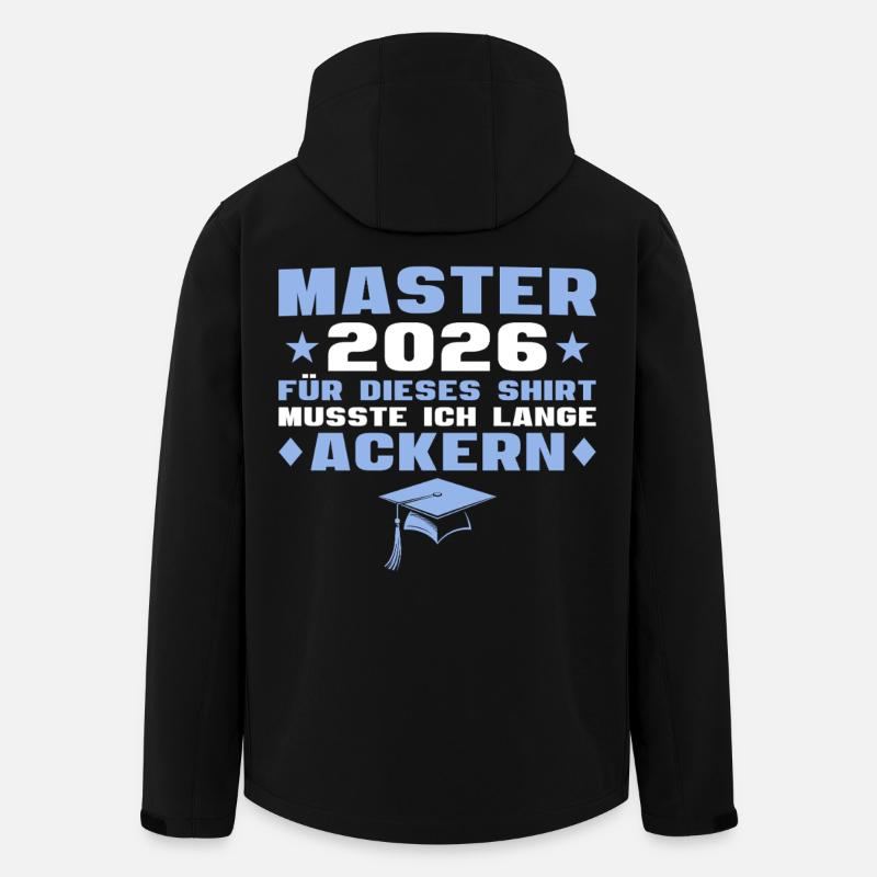 Masterprüfung bestanden Master Abschluss 2026 - Recycelte Männer Softshell-Jacke von Stanley/Stella - Schwarz
