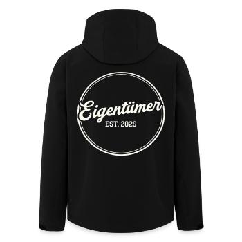 Owner Est. 2026 – Proud Owner Retro - Men’s Recycled Softshell Jacket by Stanley/Stella - black - Back - AI Model Male 185 light (185cm)