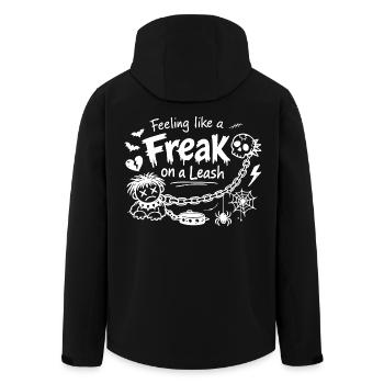 Feeling Like A Freak On A Leash Statement - Men’s Recycled Softshell Jacket by Stanley/Stella - black - Back - AI Model Male 185 light (185cm)