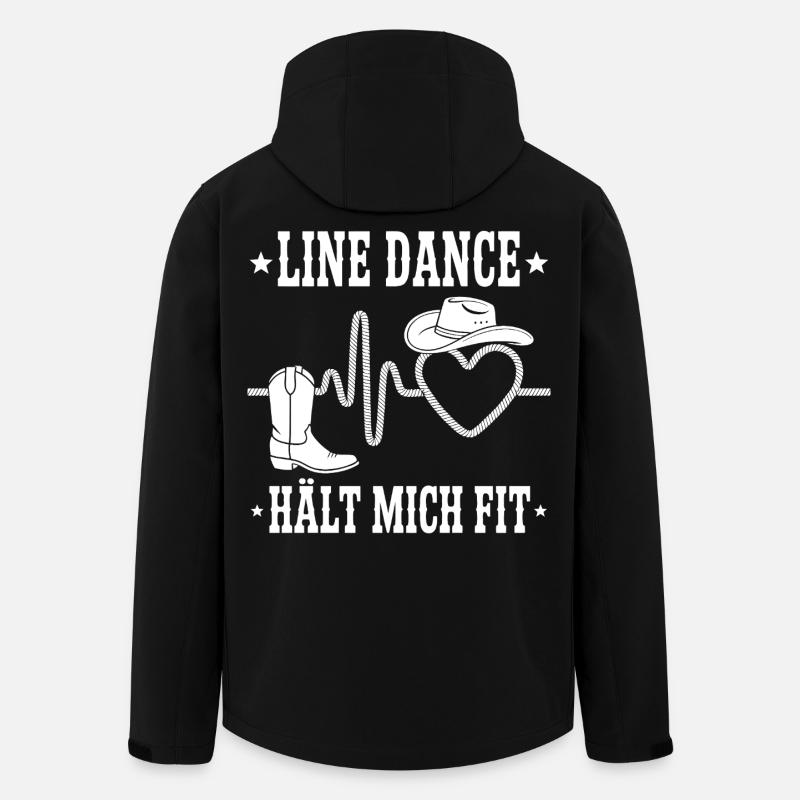 Line Dance Heart Cowboy Style - Men’s Recycled Softshell Jacket by Stanley/Stella - black