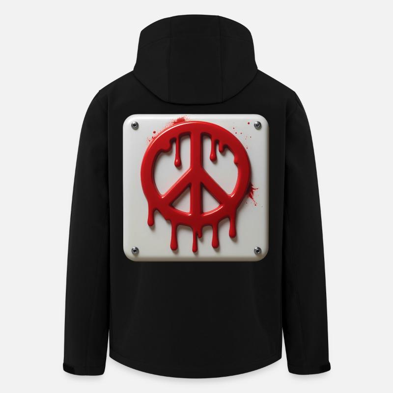 PEACE EMERGENCY #2 - peace & love - Men’s Recycled Softshell Jacket by Stanley/Stella - black