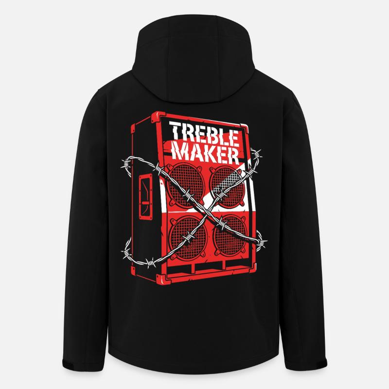 Treble Maker Music Pun Techno Rave - Men’s Recycled Softshell Jacket by Stanley/Stella - black