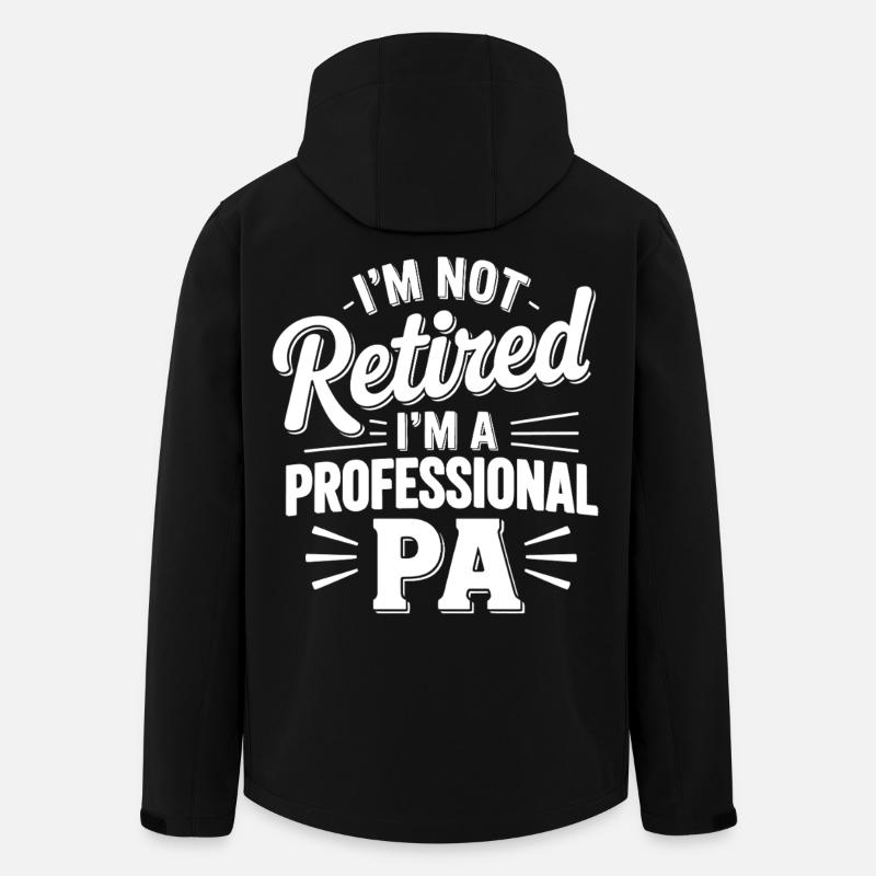 Not retired, professional PA - Men’s Recycled Softshell Jacket by Stanley/Stella - black