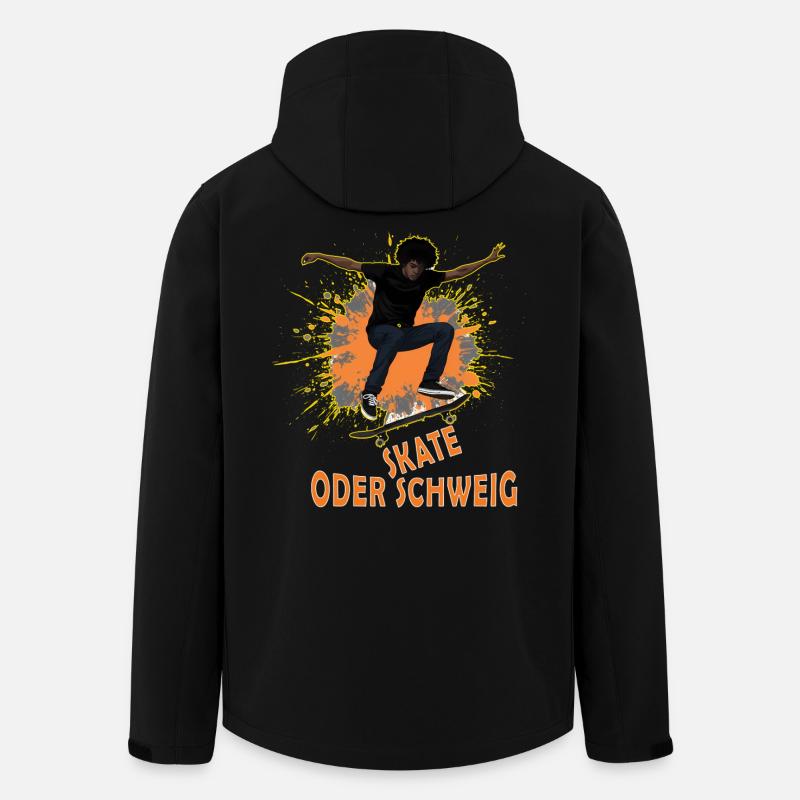 Skate Oder Schweig Splash - Recycelte Männer Softshell-Jacke von Stanley/Stella - Schwarz
