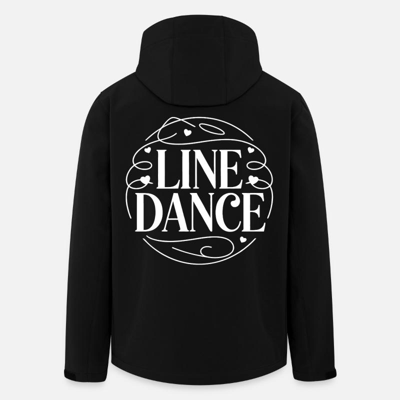 Line Dance Herz Ornament - Recycelte Männer Softshell-Jacke von Stanley/Stella - Schwarz