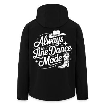 Always in Line Dance Mode - Recycelte Männer Softshell-Jacke von Stanley/Stella - Schwarz - Hinten - AI Model Male 185 light (185cm)