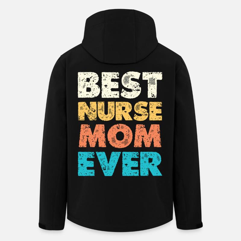 Meilleure maman infirmière - Veste softshell homme en polyester recyclé Stanley/Stella - noir
