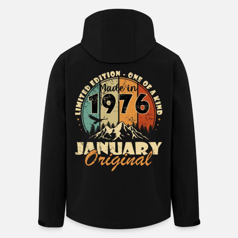 Janvier 1976 Millésime Original - Veste softshell homme en polyester recyclé Stanley/Stella - noir