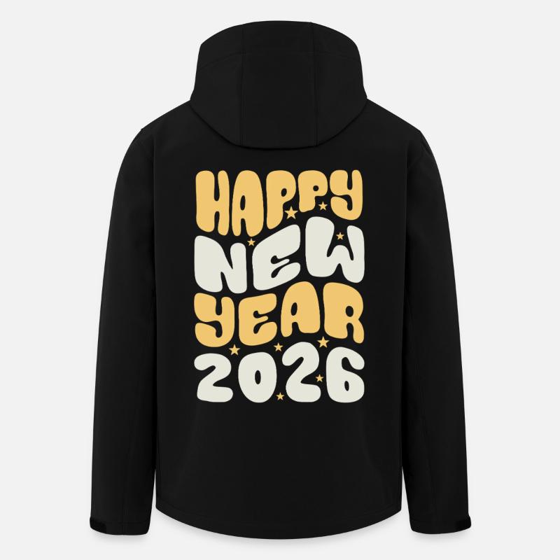 Happy New Year 2026 - Recycelte Männer Softshell-Jacke von Stanley/Stella - Schwarz