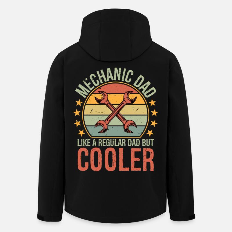 Mechanic Dad Like a Regular Dad But Cooler - Recycelte Männer Softshell-Jacke von Stanley/Stella - Schwarz