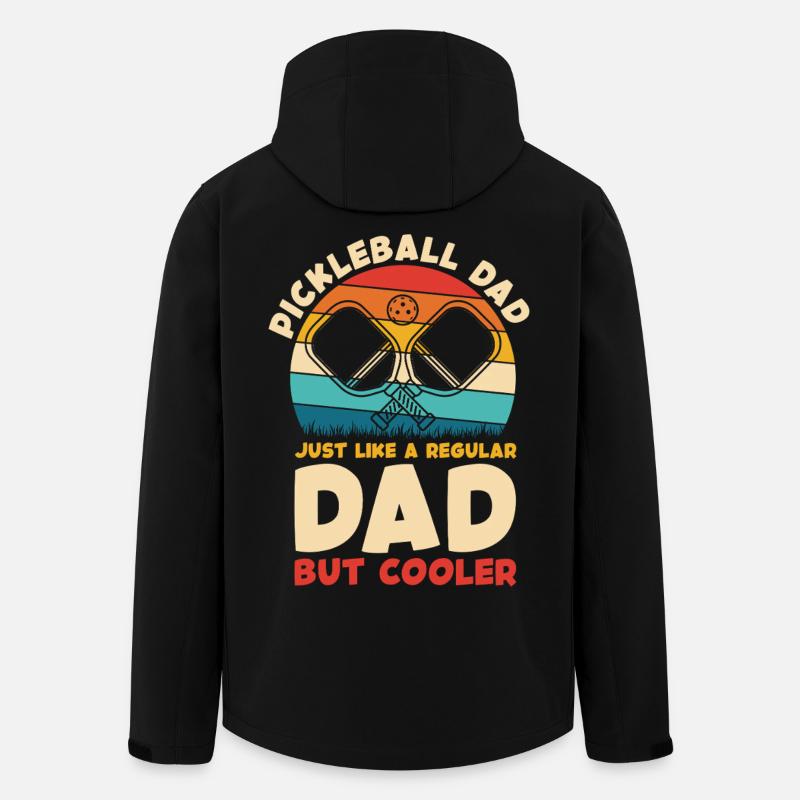 Pickleball Dad Cooler Than Regular - Men’s Recycled Softshell Jacket by Stanley/Stella - black