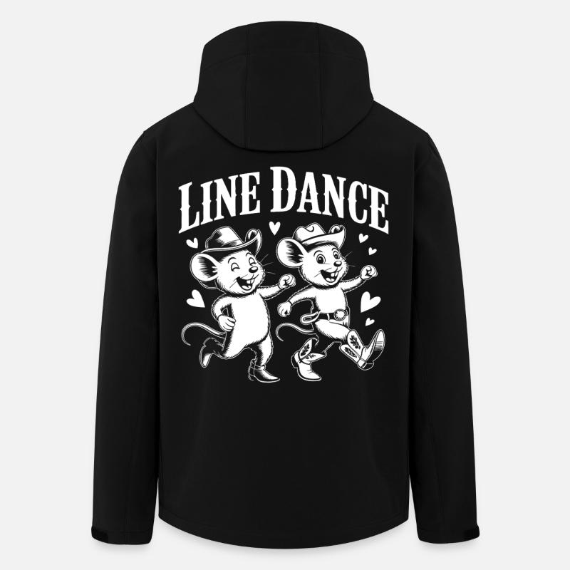 Souris de danse en ligne rétro - Veste softshell homme en polyester recyclé Stanley/Stella - noir