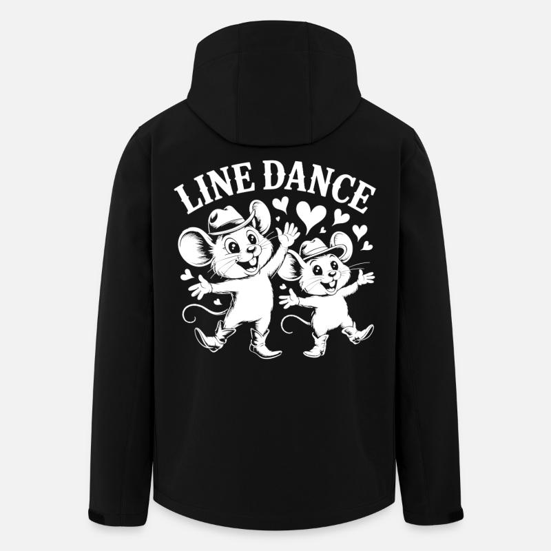 Line Dance Mäuse - Recycelte Männer Softshell-Jacke von Stanley/Stella - Schwarz