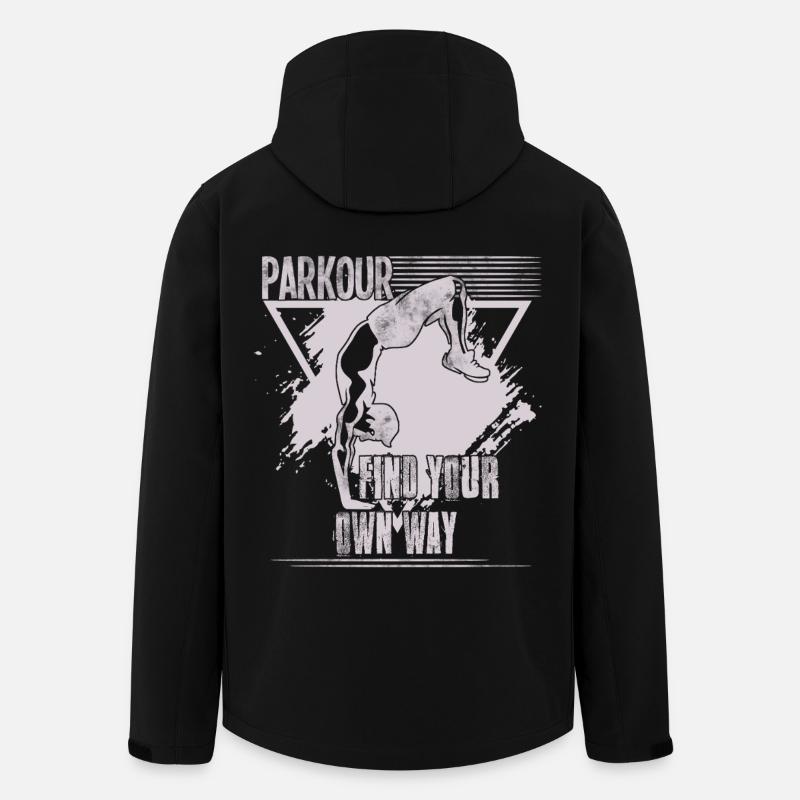 Parkour : Trouvez votre propre chemin - Veste softshell homme en polyester recyclé Stanley/Stella - noir