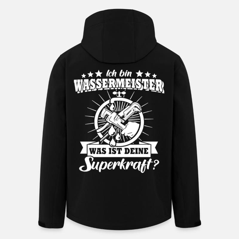 Wassermeister Wasserversorgungstechniker - Recycelte Männer Softshell-Jacke von Stanley/Stella - Schwarz