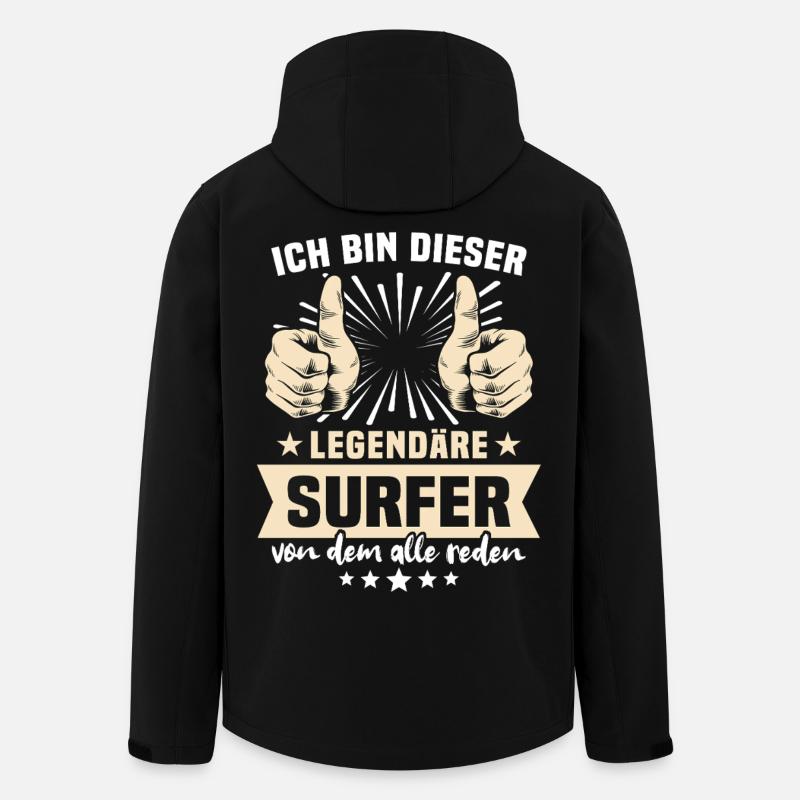 Surfer Sprüche - Recycelte Männer Softshell-Jacke von Stanley/Stella - Schwarz
