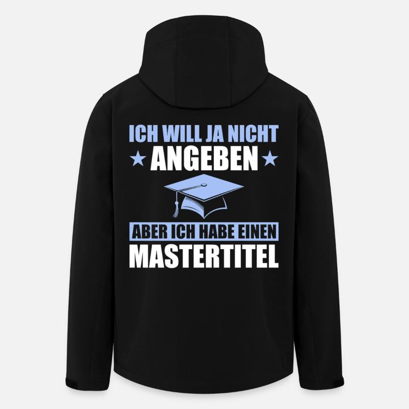 Mastertitel Studium Abschluss Masterprüfung - Recycelte Männer Softshell-Jacke von Stanley/Stella - Schwarz