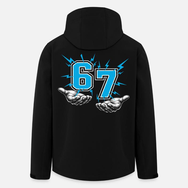 67 six seven - Recycelte Männer Softshell-Jacke von Stanley/Stella - Schwarz