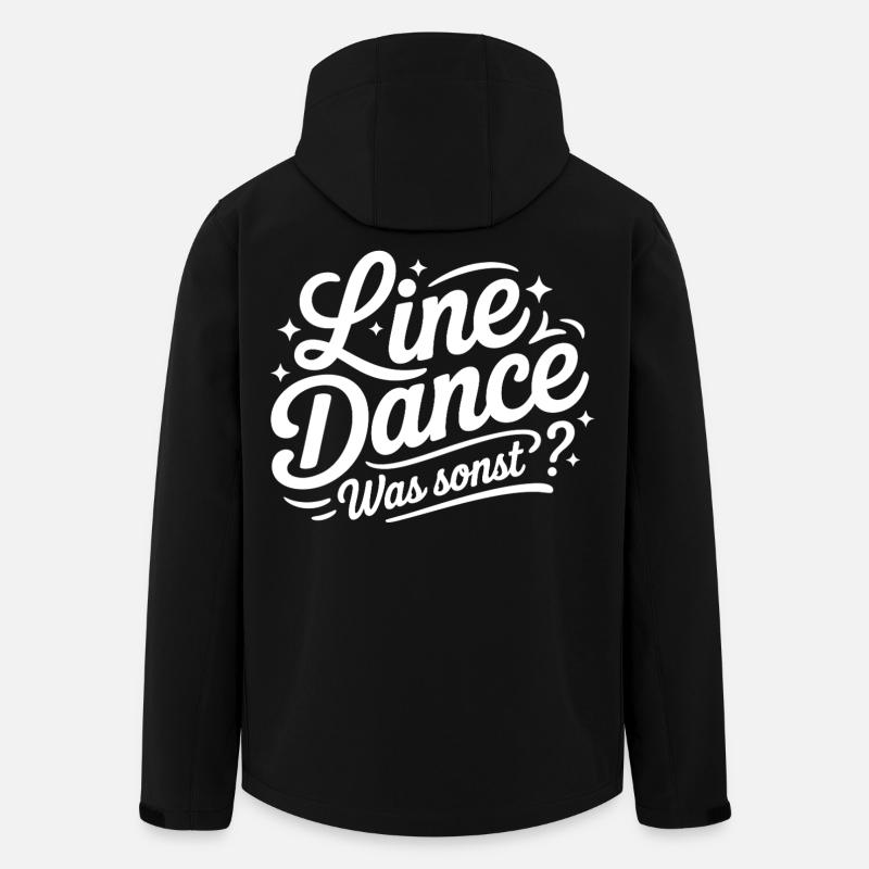 Line Dance Spruch Schriftzug - Recycelte Männer Softshell-Jacke von Stanley/Stella - Schwarz