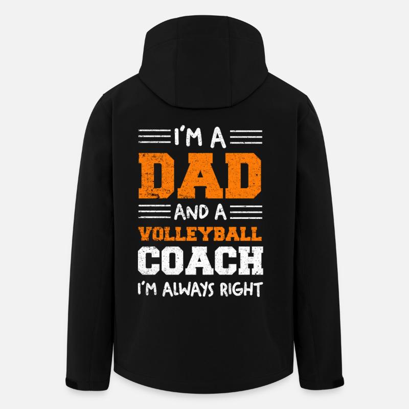 Ich bin Vater und Volleyballcoach - Recycelte Männer Softshell-Jacke von Stanley/Stella - Schwarz