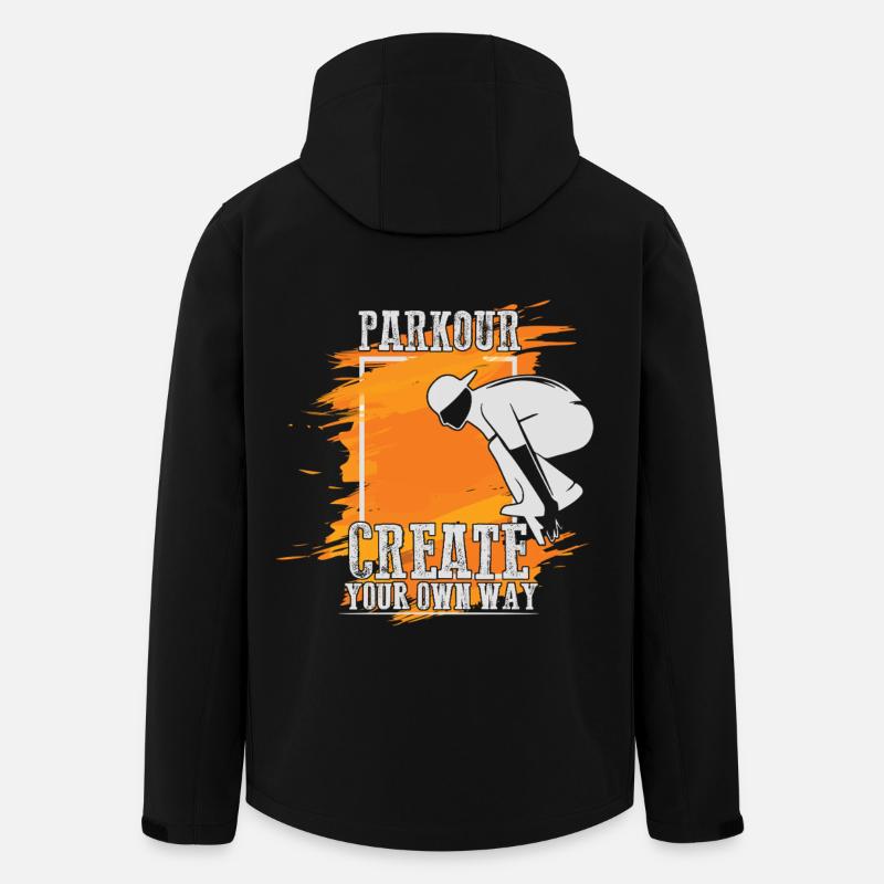 Parkour Create Your Own Way - Men’s Recycled Softshell Jacket by Stanley/Stella - black