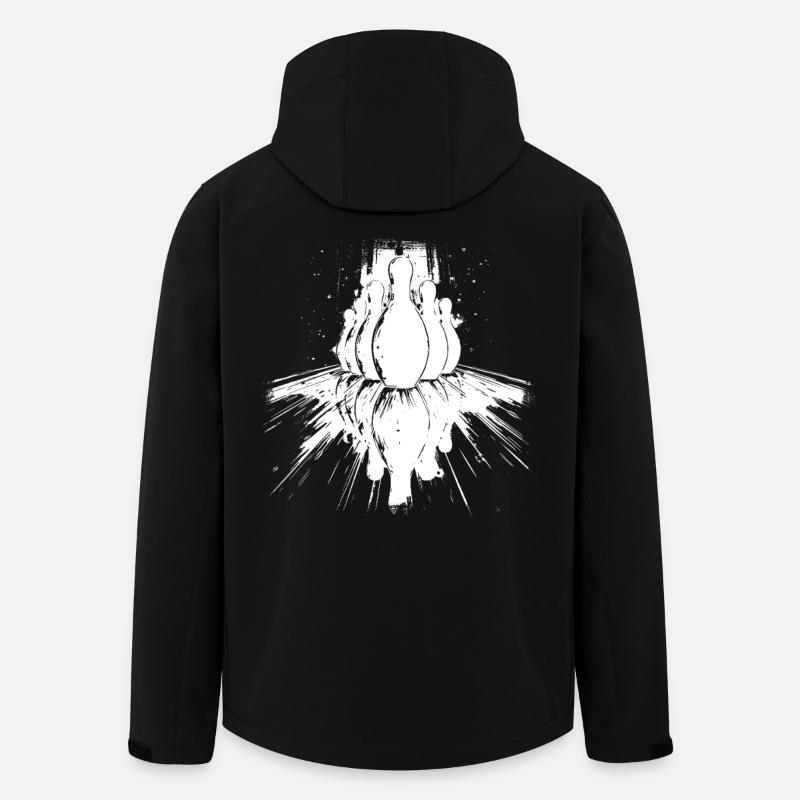 Bowling Drawing - Men’s Recycled Softshell Jacket by Stanley/Stella - black