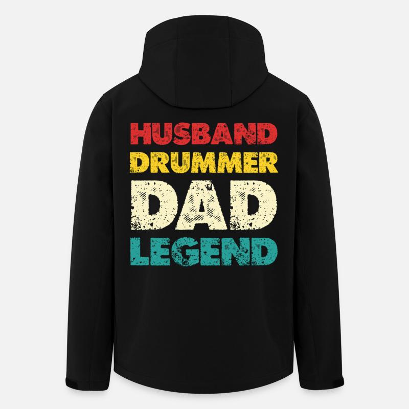 Husband Dad Legend Tea - Men’s Recycled Softshell Jacket by Stanley/Stella - black