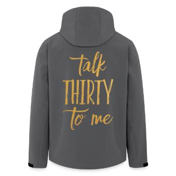 Dirty Thirty Flirty DTF 30th Birthday - Men’s Recycled Softshell Jacket by Stanley/Stella - black - Back - AI Model Male 185 light (185cm)