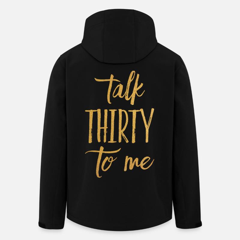 Dirty Thirty Flirty DTF 30e anniversaire - Veste softshell homme en polyester recyclé Stanley/Stella - noir