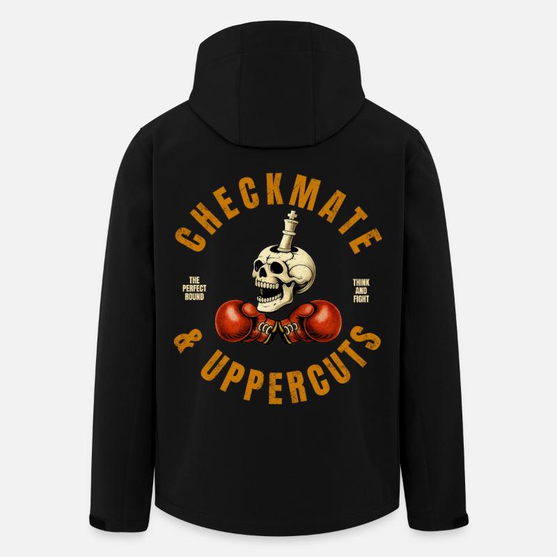Schachmatt & Aufwärtshaken - Recycelte Männer Softshell-Jacke von Stanley/Stella - Schwarz