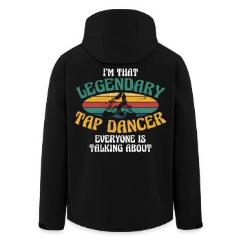 Stepptanz Stepptänzer Legendary Tap Dancer - Recycelte Männer Softshell-Jacke von Stanley/Stella - Schwarz - Hinten - AI Model Male 185 light (185cm)
