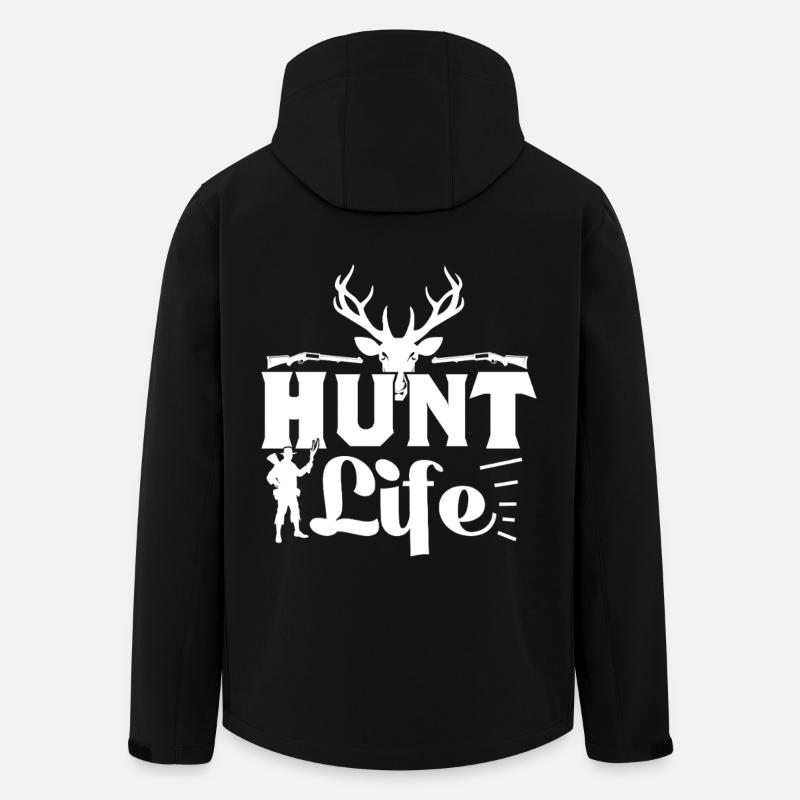 Hunt Life - Recycelte Männer Softshell-Jacke von Stanley/Stella - Schwarz