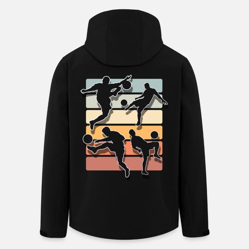Fußball - Recycelte Männer Softshell-Jacke von Stanley/Stella - Schwarz