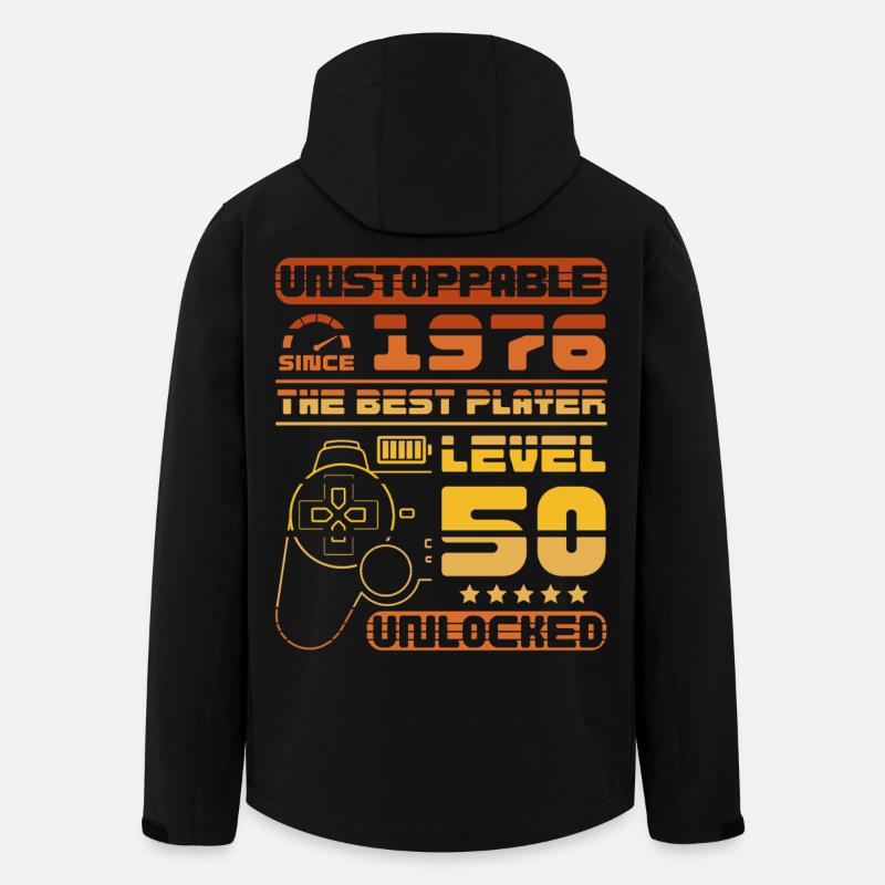 Unstoppable since 1976, Level 50 unlocked - Men’s Recycled Softshell Jacket by Stanley/Stella - black