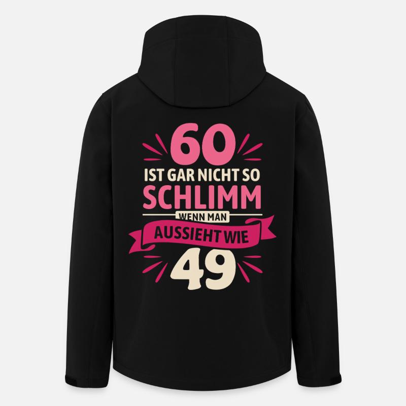 60 is not so bad - saying - Men’s Recycled Softshell Jacket by Stanley/Stella - black